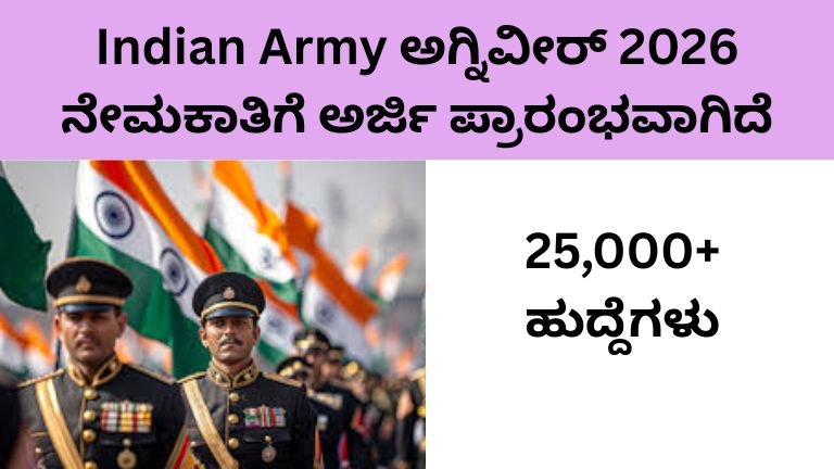 ndian Army ಅಗ್ನಿವೀರ್ 2026 ನೇಮಕಾತಿ