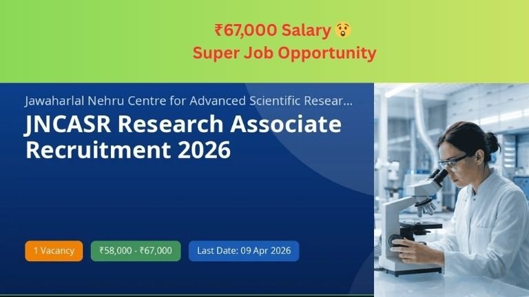 JNCASR Recruitment 2026